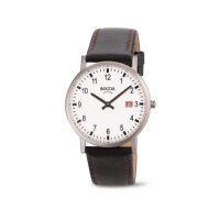 Boccia Herrenuhr Classic Analog Quarz mit Leder-Armband...