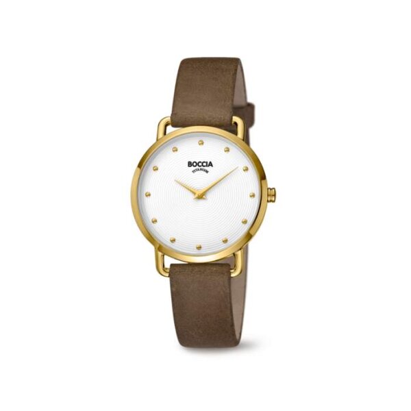 Boccia Damenuhr Style Analog Quarz mit Leder-Armband 3314-02