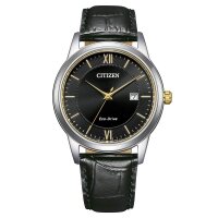 Citizen Herren-Armbanduhr Solar Analog mit Leder-Armband...
