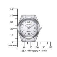 Citizen Damen-Armbanduhr Solar Analog mit Edelstahl-Armband FE6151-82A
