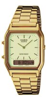 Casio Klassische Herren Uhr AQ-230GA-9DMQYES vergoldet Retro