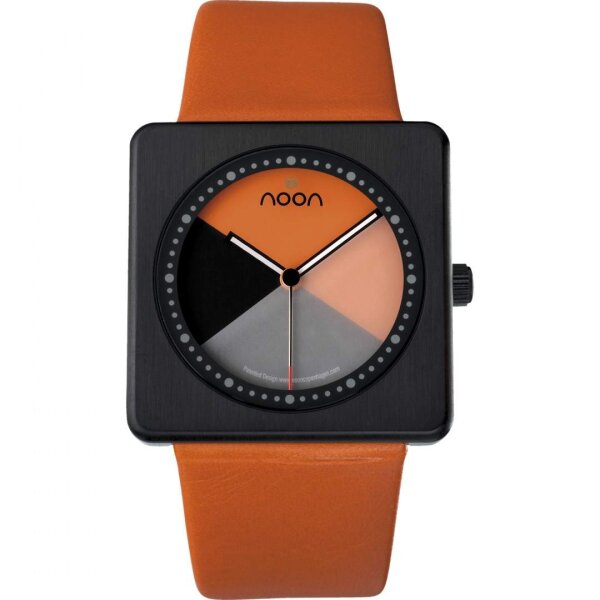 noon copenhagen Armbanduhr Design Kollektion orange-schwarz 18-005