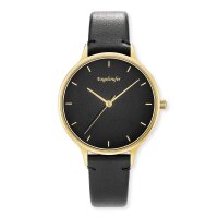 Engelsrufer Uhr Analog Quarz mit Lederband schwarz...