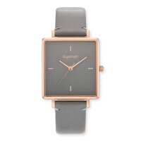 Engelsrufer Uhr Analog Quarz mit Lederband grau...