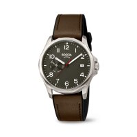Boccia Herrenuhr analog Quarzwerk mit Silikon-Armband...