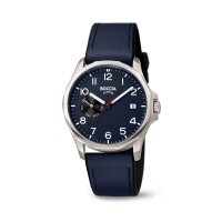 Boccia Herrenuhr analog Quarzwerk mit Silikon-Armband...