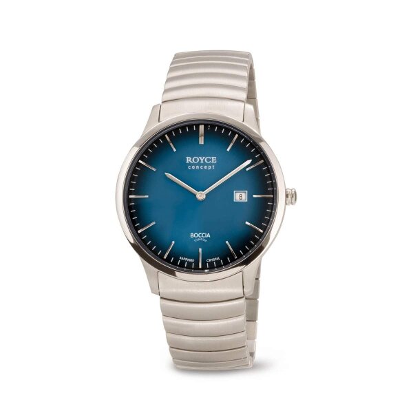 Boccia Herrenuhr analog Quarzwerk mit Titan-Armband 3645-03