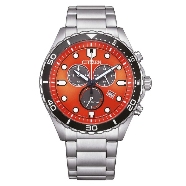 Citizen Herrenuhr Analog Eco-Drive mit Edelstahl-Armband AT2560-84X