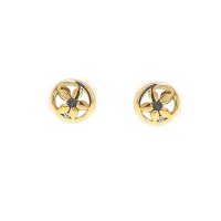 Ohrstecker aus 333er Gold mit Zirkonia und Blautopas