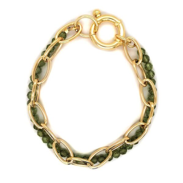 Peridot Armband in 925er Silber vergoldet
