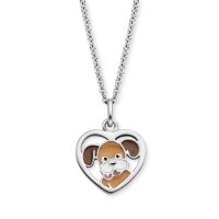 Herzengel Kette für Kinder Hund 925 Sterling Silber