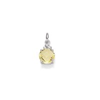 Anhänger aus 925 Sterling Silber Lemon Quarz