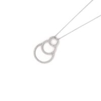 Collier mit Anhänger aus rhodiniertem 925er Silber...