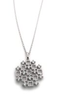 Collier mit Anhänger aus rhodiniertem 925er Silber...