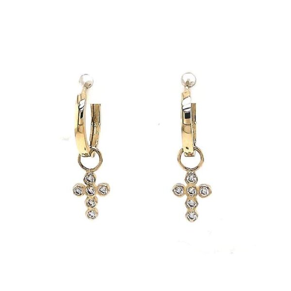 Creolen aus 333er Gold mit Zirkonia