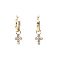 Creolen aus 333er Gold mit Zirkonia