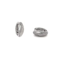 Creolen aus mattiertem und rhodiniertem 925er Silber mit...