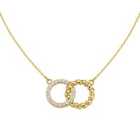 Damen Collier aus 8 Karat (333) Gelbgold mit Zirkonia,...