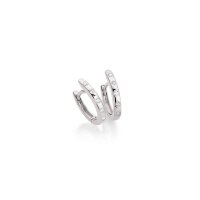 Dezente Creolen aus 925 Sterling Silber mit Zirkonia