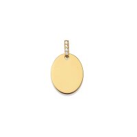 Gravurplatte aus 8 Karat (333) Gelbgold