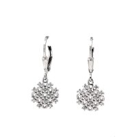 Ohrhänger aus rhodiniertem 925er Silber mit Zirkonia