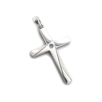 Kettenanhänger Kreuz, 925 Sterling Silber, matt /...