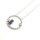 Damen Collier aus Silber mit Zirkonia, 42+3cm Länge