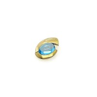 Anhänger aus 8 Karat (333) Gelbgold mit Blautopas