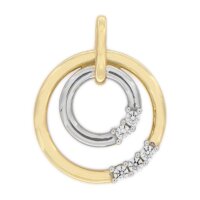 Anhänger aus 8 Karat (333) Gold gelb/rhodiniert...