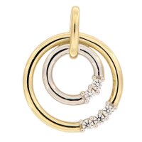 Anhänger aus 8 Karat (333) Gold gelb/rhodiniert...