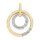 Anhänger aus 8 Karat (333) Gold gelb/rhodiniert Zirkonia G3-00641A