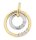 Anhänger aus 8 Karat (333) Gold gelb/rhodiniert Zirkonia G3-00641A