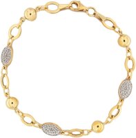 Armband aus 8 Karat (333) Gold gelb/weiß Zirkonia...