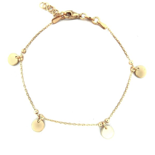 Armband aus 925 Sterling Silber gelb 17+2cm/platt. S-01285B