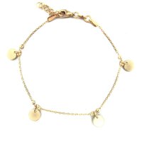 Armband aus 925 Sterling Silber gelb 17+2cm/platt. S-01285B