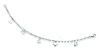 Armband Herz aus Silber mit Zirkonia 19cm