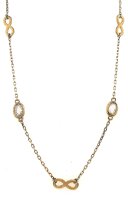 Collier aus 333 Gelbgold mit Infinity-Symbolen und...