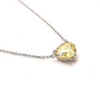 Collier aus 925 Sterling Silber mit farbigem Zirkonia