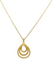 Collier mit Behang 925 Sterling-Silber vergoldet 42+3cm...