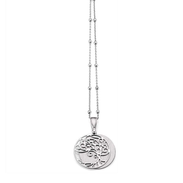 Collier mit Lebensbaum-Anhänger aus 925 Sterling Silber S-01782C
