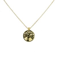 Collier mit Lebensbaumanhänger aus 8 Karat (333)...