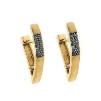 Creolen aus 8 Karat (333) Gold gelb Zirkonia G3-00423O
