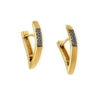 Creolen aus 8 Karat (333) Gold gelb Zirkonia G3-00423O