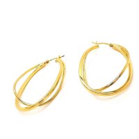 Creolen aus 925 Sterling Silber gelb goldplatt. S-01066O