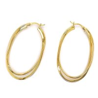 Creolen aus 925 Sterling Silber gelb goldplatt. S-01066O