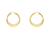 Creolen aus 925 Sterling Silber gelb goldplatt. S-01067O
