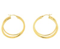 Creolen aus 925 Sterling Silber gelb goldplatt. S-01067O