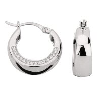 Creolen aus 925 Sterling Silber mit Zirkonia S-01681O