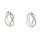 Creolen aus 925 Sterling Silber rhodiniert Zirkonia S-01127O