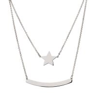 Damen Collier 2-Reihig 925 Sterling Silber 39+2,5 cm PR8811C